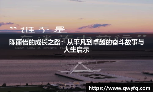 陈丽怡的成长之路：从平凡到卓越的奋斗故事与人生启示