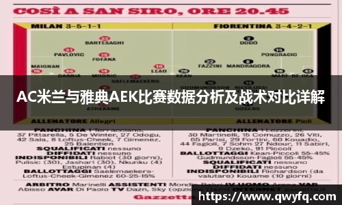 AC米兰与雅典AEK比赛数据分析及战术对比详解